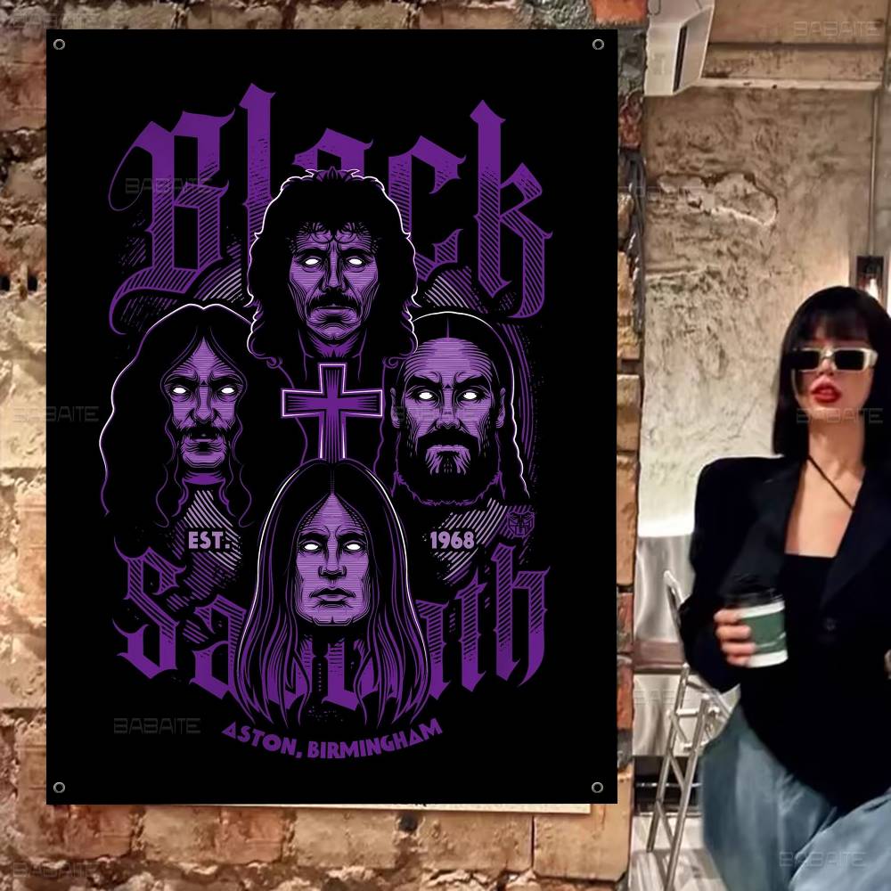 Commercial Banner Printing - Black Sabbath Heavy Metal Gelişmiş Baskı