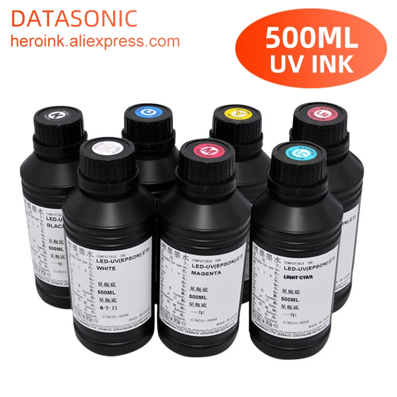 Solvent Printer Ink - 500ML şişe LED UV mürekkep Epson
