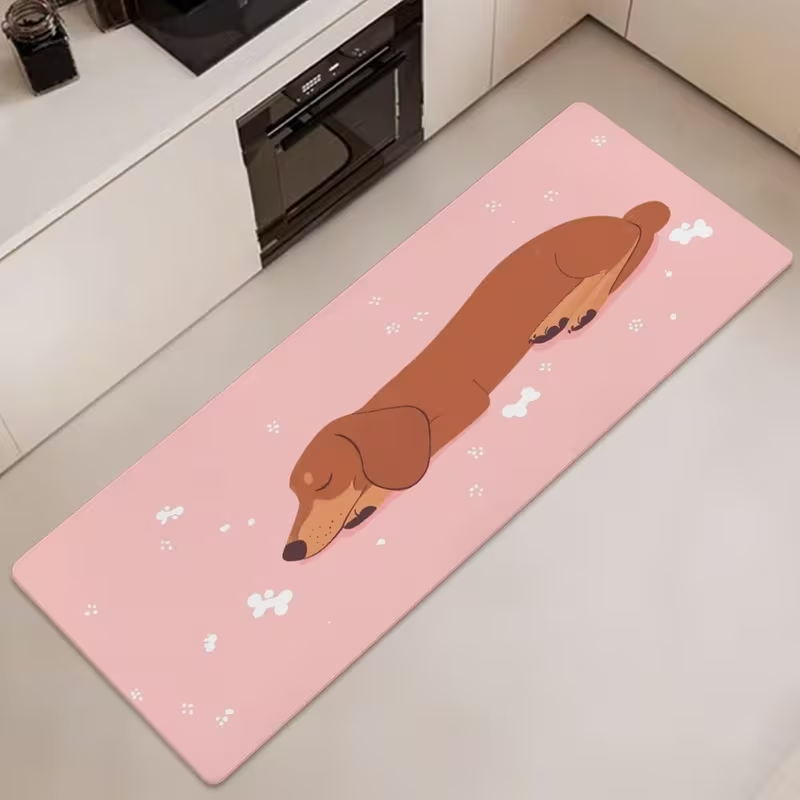 Commercial Printing & Packaging Pvt Ltd - Sevimli Uyuyan Dachshund Uzun Mutfak Halısı