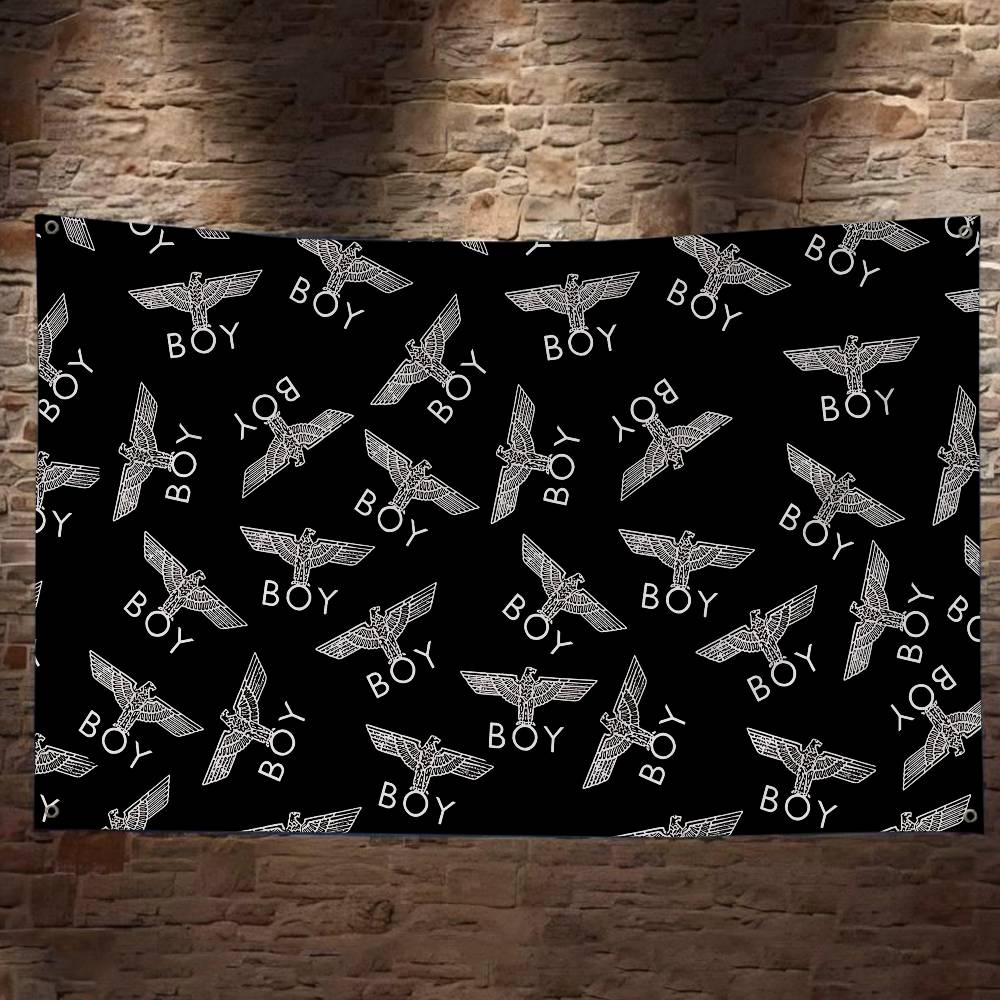 Commercial Banner Printing - Klasik B-Boy L-London Logosu Gelişmiş Baskı