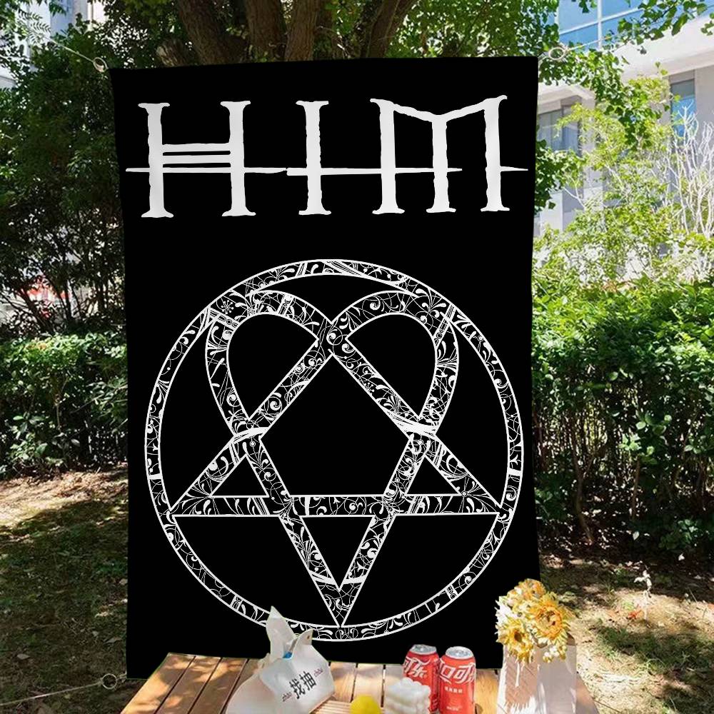 Commercial Banner Printing - Rock H-HIM Band Gelişmiş Baskı Ticari