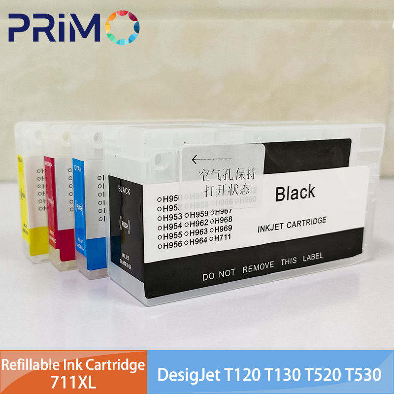 Solvent Printer Ink - 711 711XL Doldurulabilir Mürekkep Kartuşu Kalıcı