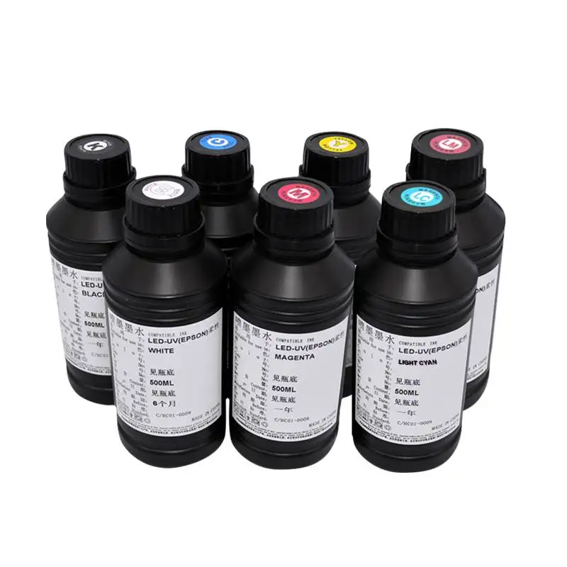 500ML şişe LED UV mürekkep Eps - Solvent Printer Ink incelemesi ve fiyatı
